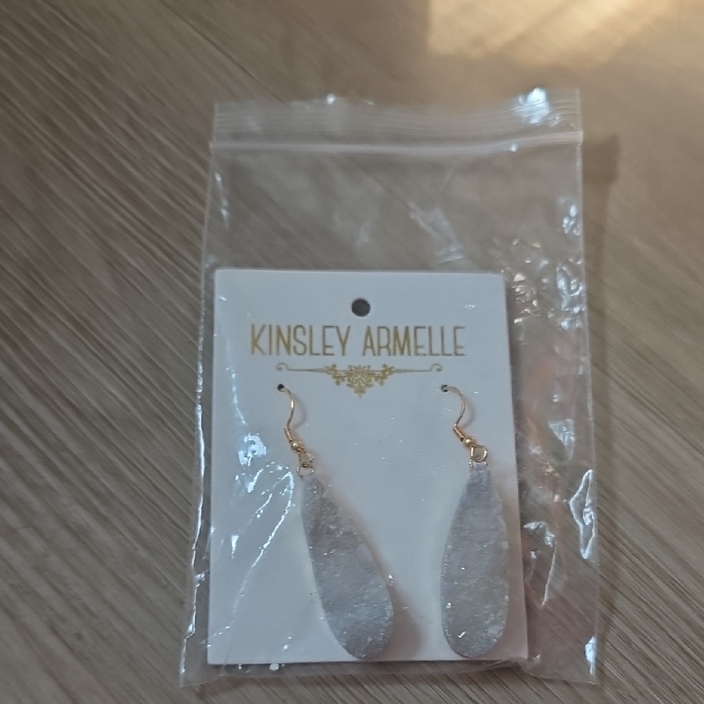 Kinsley Armelle Silver and Gold Teardrop Earrings